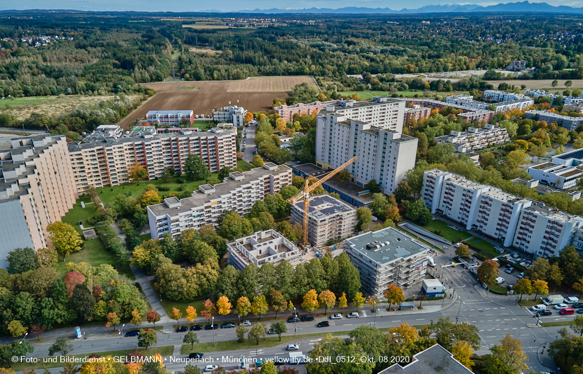 08.10.2020 - Aufstockungsbaustelle Oskar-Maria-Graf-Ring in Neuperlach